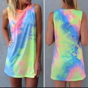 Tie dye sleeveless casual dress size medium